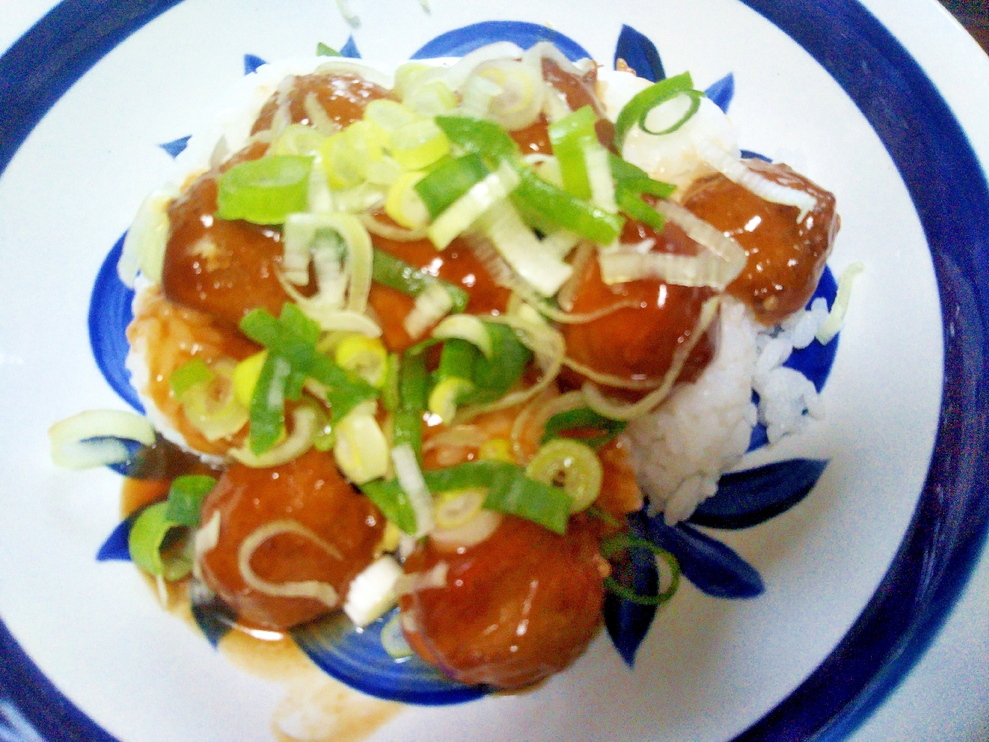 ★肉団子&九条ネギ丼