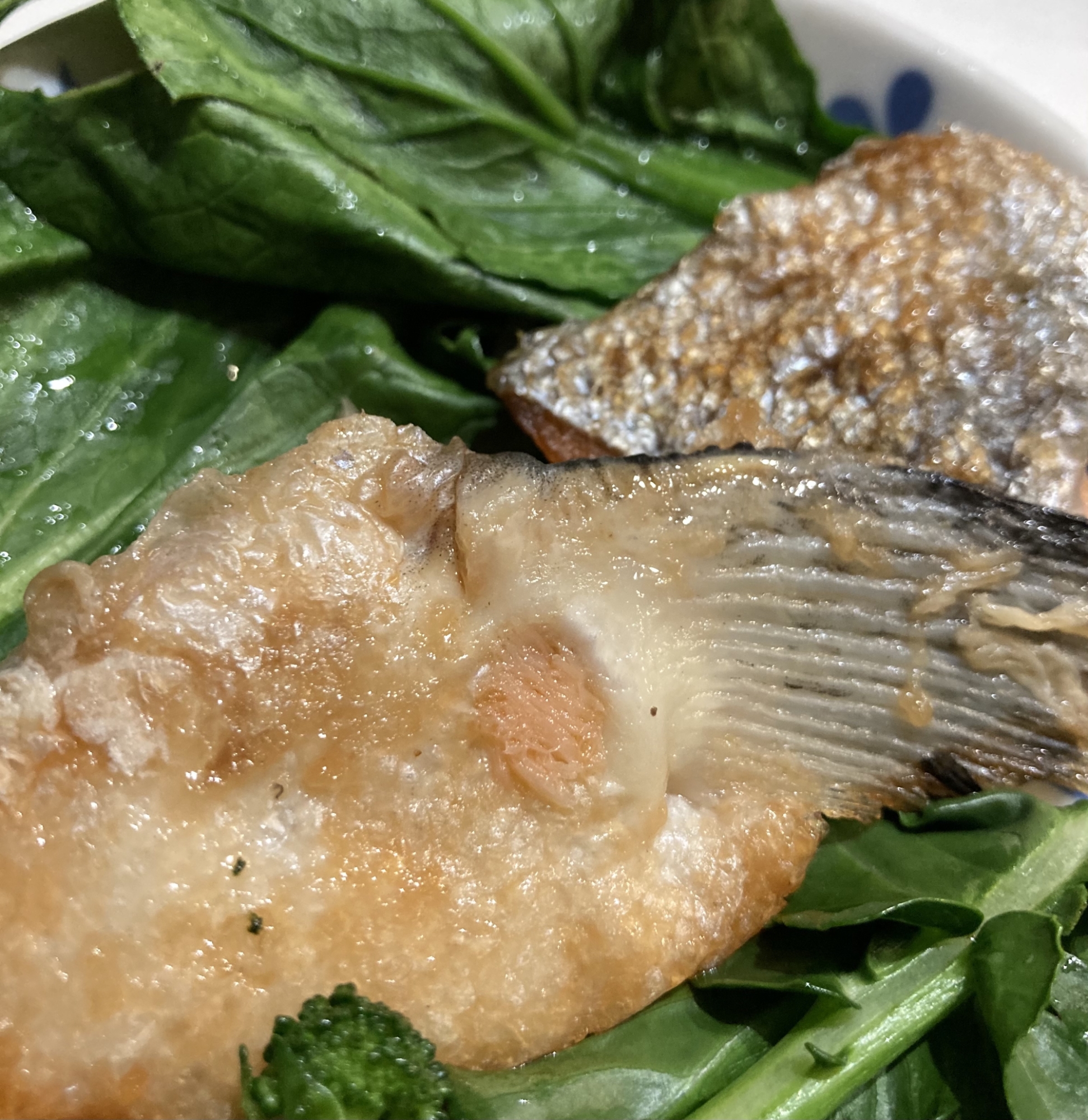 お弁当に＾＾鮭と小松菜のみりん醤油炒め
