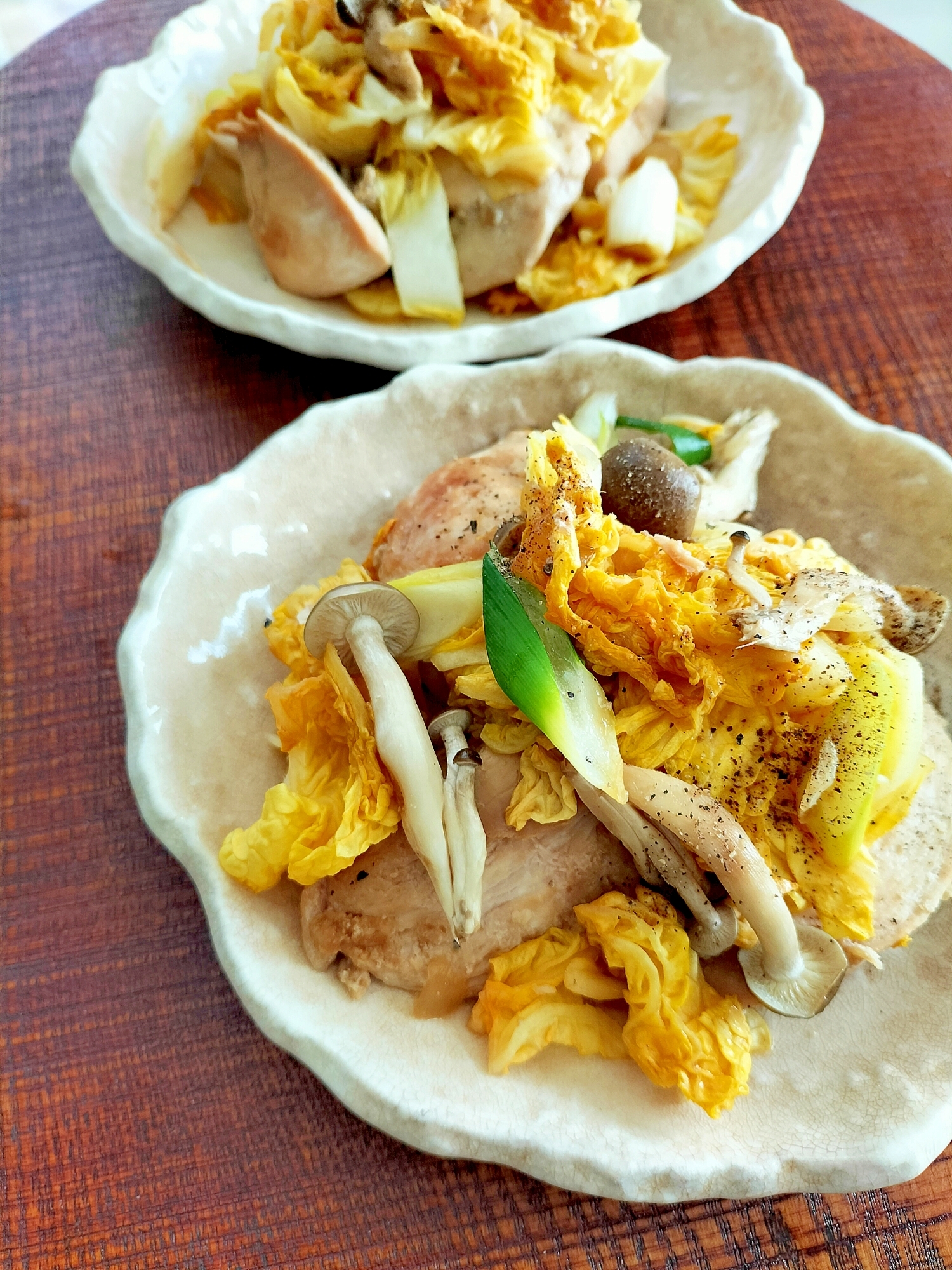 鶏肉と白菜のりんご生姜炒め♩