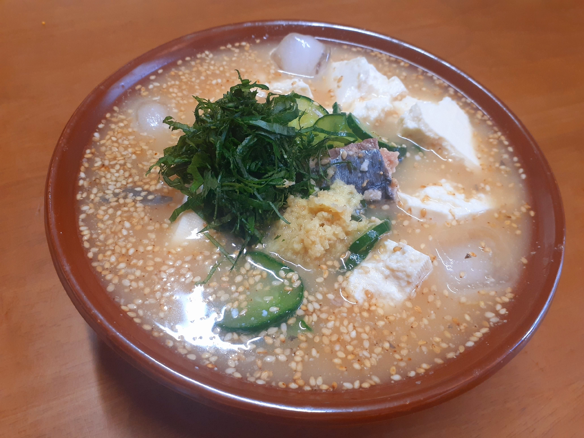 夏休みのランチに！サバ缶の冷や汁