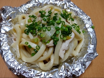 電子レンジで簡単アレンジうどん