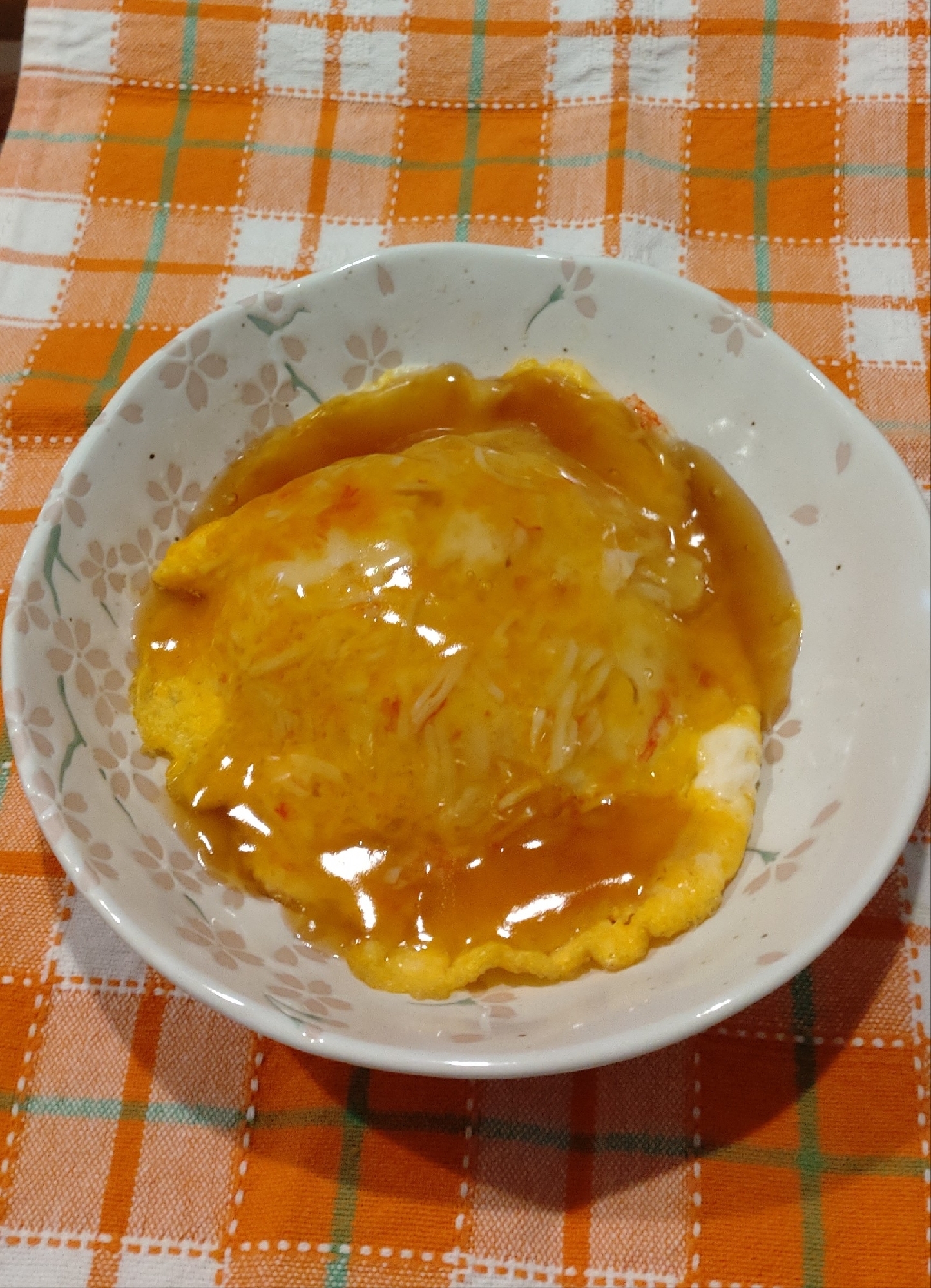 カニカマたっぷり天津飯♡