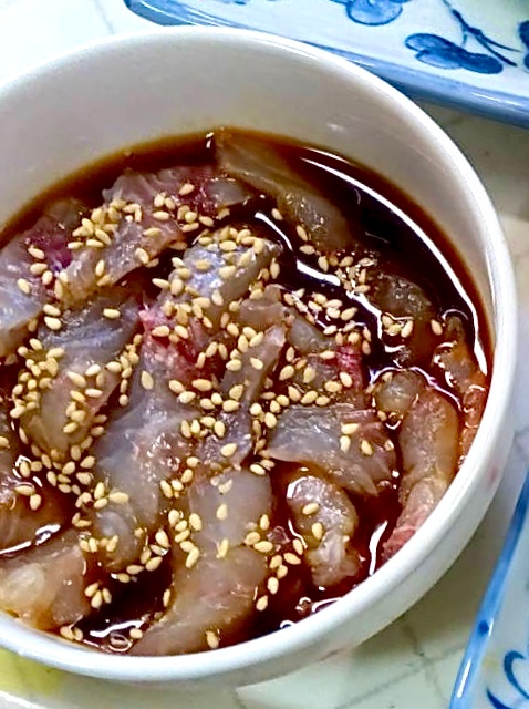 ヒラス(お刺身)の漬け