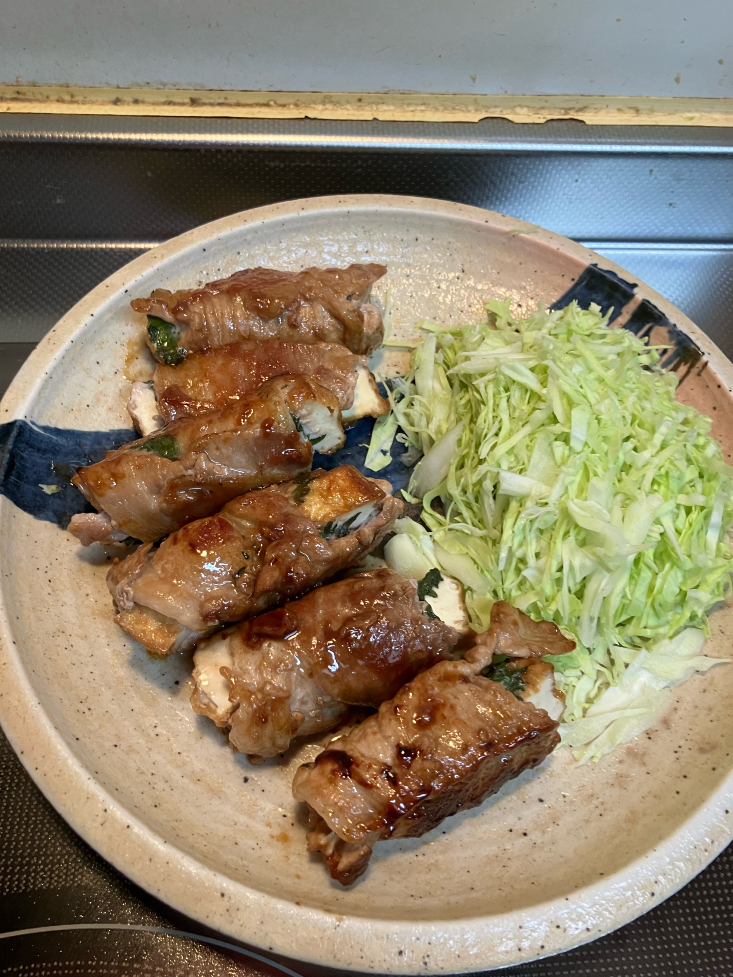 厚揚げと大葉の肉巻き^_^