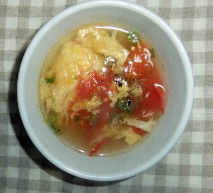 ダシダで☆鶏団子とねぎ・ミニトマト・卵スープ☆