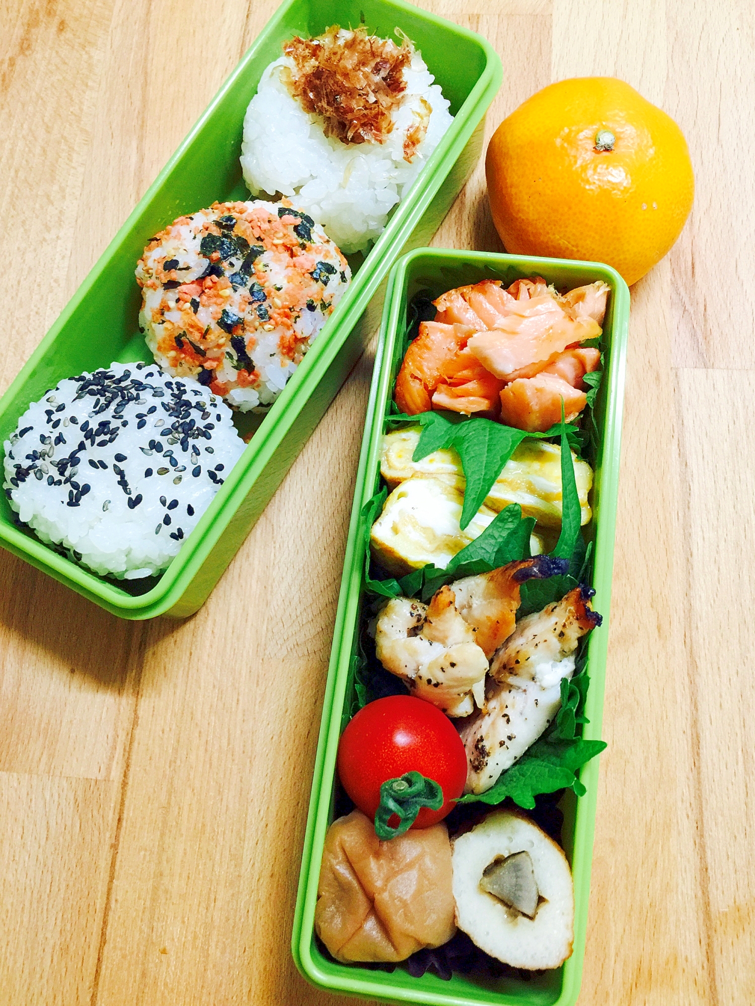 2段 今日の子供弁当 三色おにぎり弁当 レシピ 作り方 By Toytoy Saori05 楽天レシピ 2段 今日の子供弁当 三色おにぎり弁当 レシピ 作り方 By Toytoy Saori05 楽天レシピ