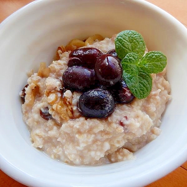 まな板なし５分！+ミックスナッツ❤オートミール粥♪