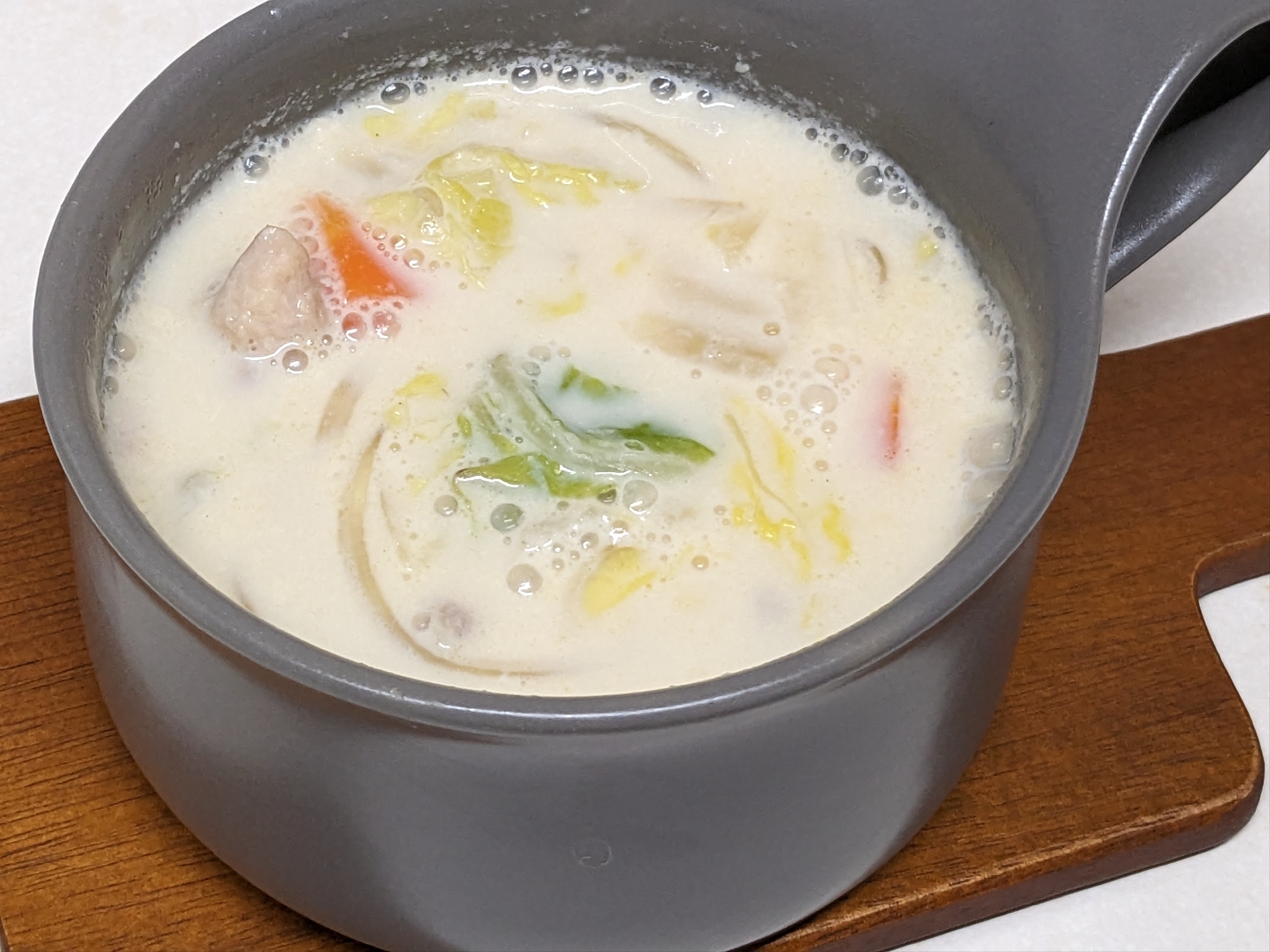 白菜❀鶏肉❀春雨の豆乳スープ