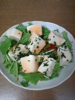 春野菜＊水菜と豆腐のサラダ＊