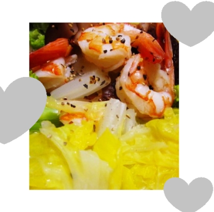 ☆レタスえび乗せ胡麻チーズトースト☆