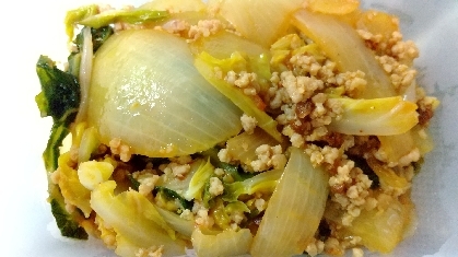 白菜がメインの麻婆白菜、ピリ辛が食欲をそそります