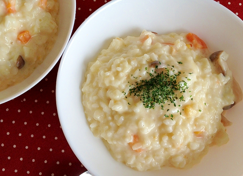 クリームシチューをリメイク 5分でチーズリゾット レシピ 作り方 By 栗皮茶 楽天レシピ クリームシチューをリメイク 5分でチーズリゾット レシピ 作り方 By 栗皮茶 楽天レシピ