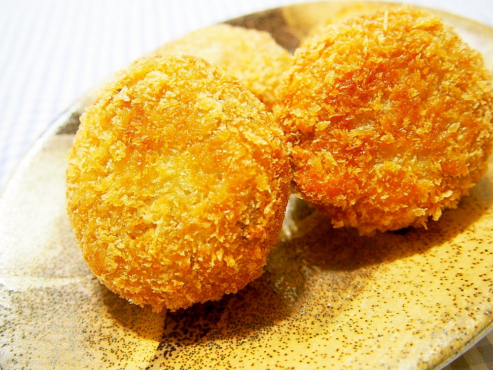 残ったドライカレーでさつま芋コロッケ!