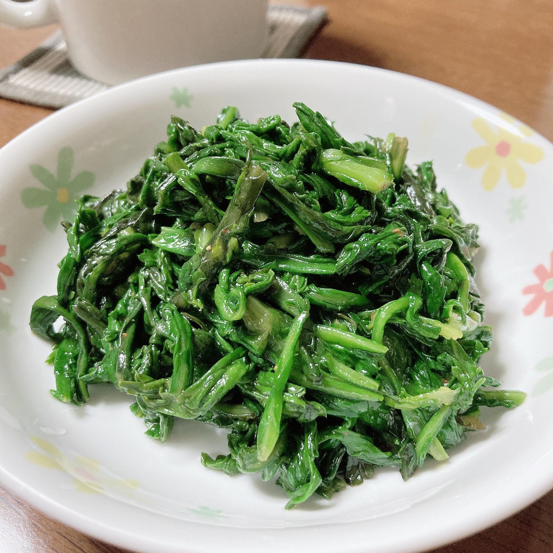＜火を使わない＞5分でできる！春菊のナムル