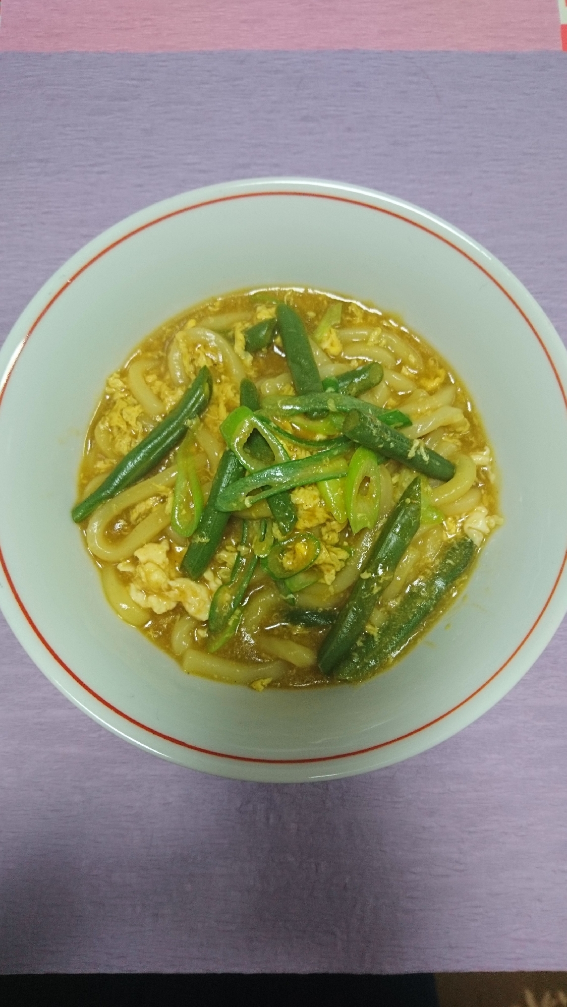 卵とじカレーうどんで「養生食」