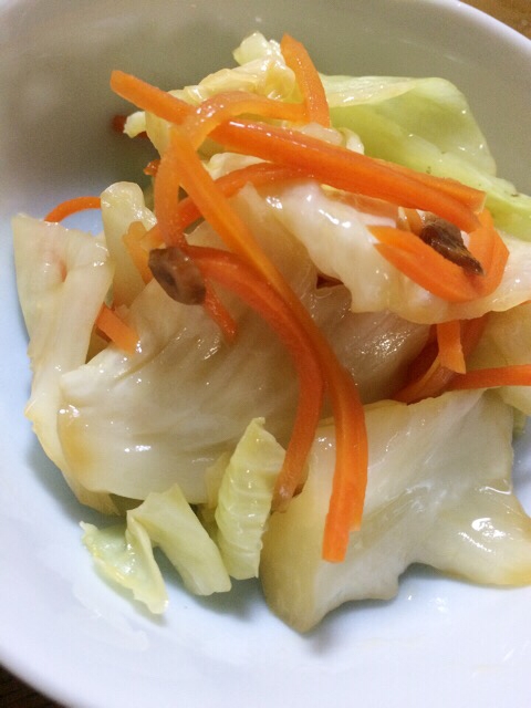 キャベツのにんにく醤油和え