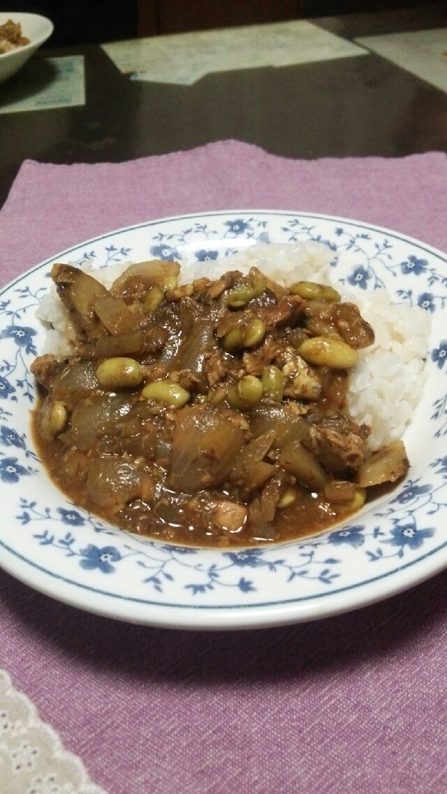 根菜さば缶カレーライス