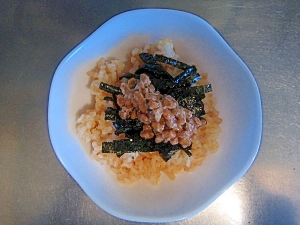 納豆と海苔のきな粉ご飯
