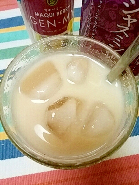 アイス☆マキベリーライスミルクジャスミン茶♪