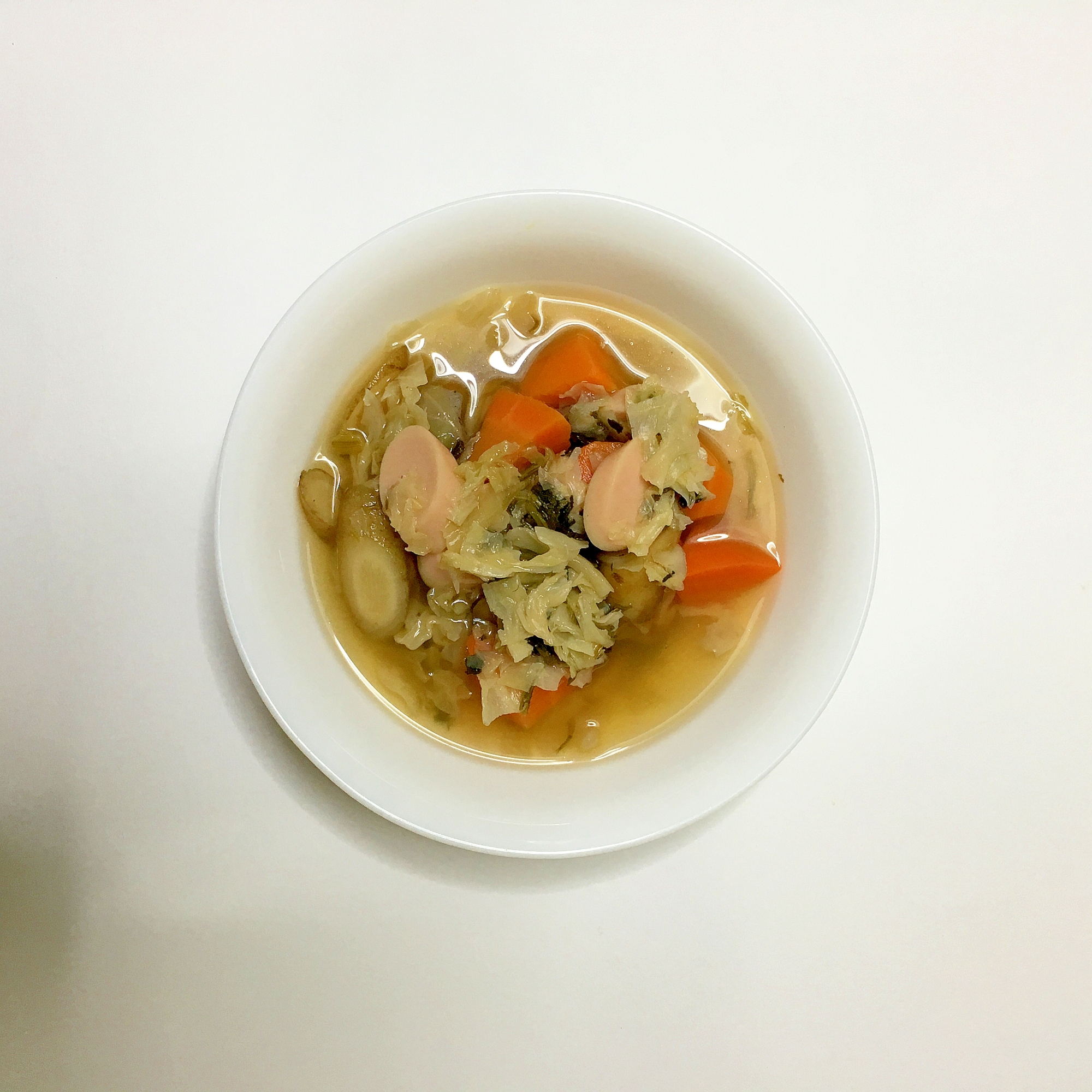 魚ニソと根菜のコンソメスープ