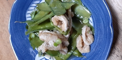 さやえんどうと油揚げの煮物