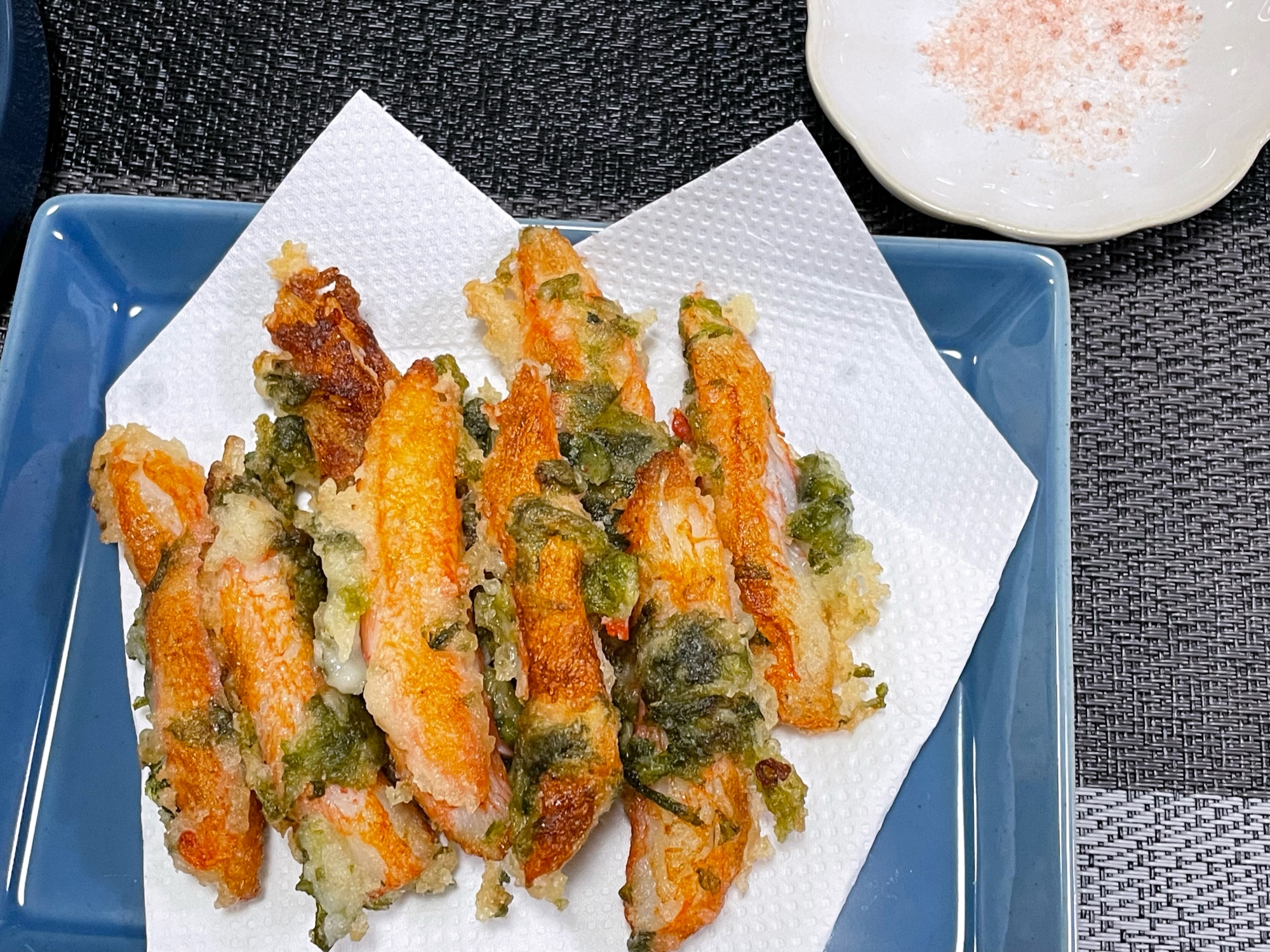 香り箱と賄い海苔で本物そっくりカニの磯辺揚げ！