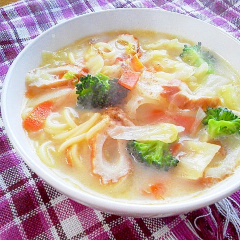 牛乳でコク出し☆具を炒めない☆簡単☆ちゃんぽん麺