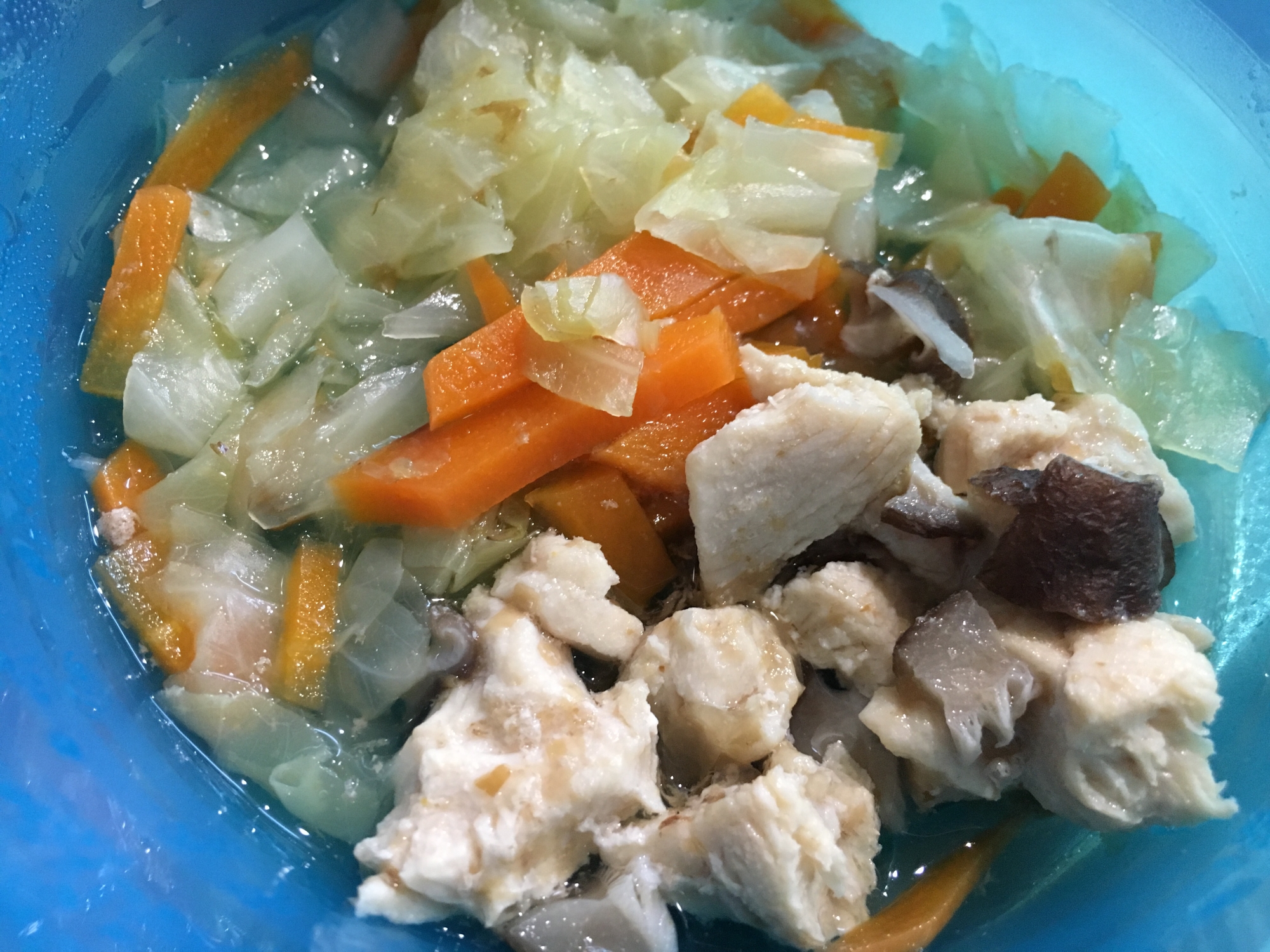 離乳食 後期〜完了期 鶏胸肉と野菜の煮物。