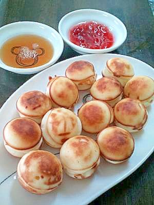 アレルギーっ子も一緒に食べられる♪丸いホットケーキ