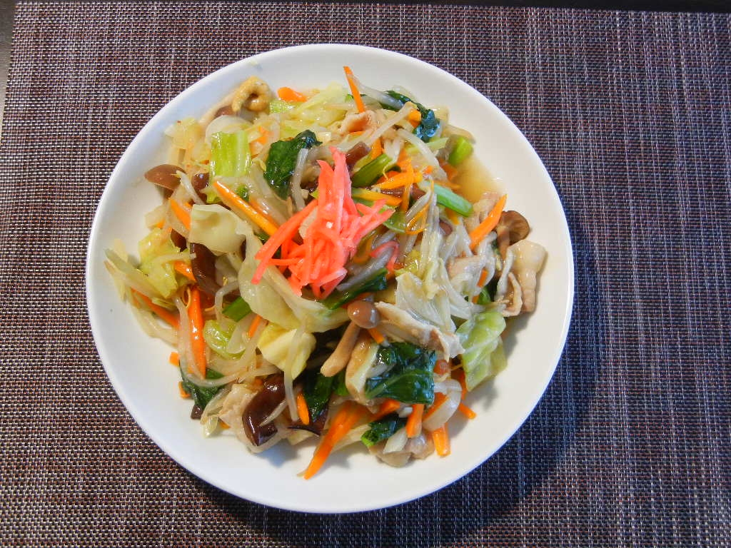 小松菜と野菜たっぷり皿うどん