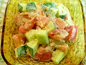 アーモンドプードル入り トマトとキュウリのサラダ レシピ 作り方 By ぷ みぃまま 楽天レシピ アーモンドプードル入り トマトとキュウリのサラダ レシピ 作り方 By ぷ みぃまま 楽天レシピ