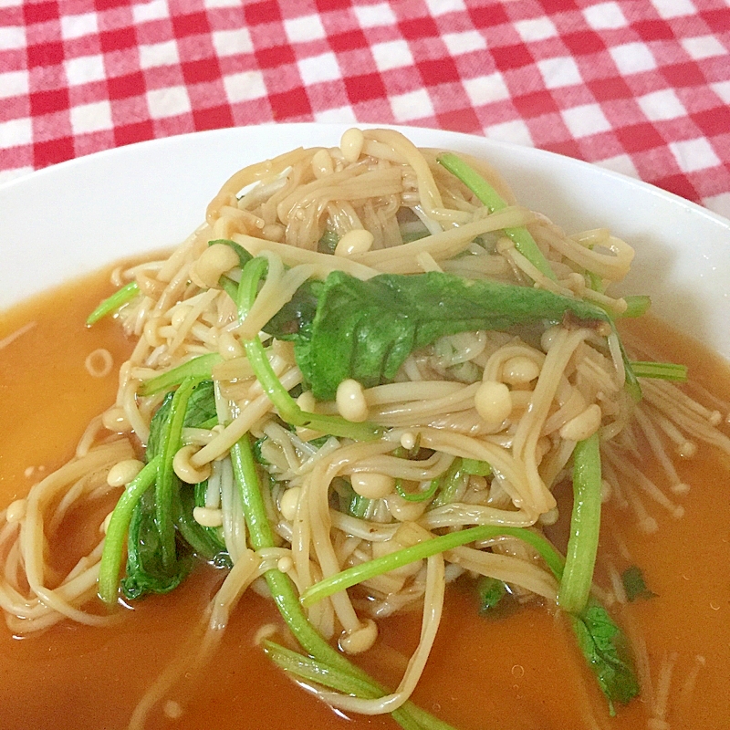 えのきとほうれん草の焼き肉のたれ炒め★