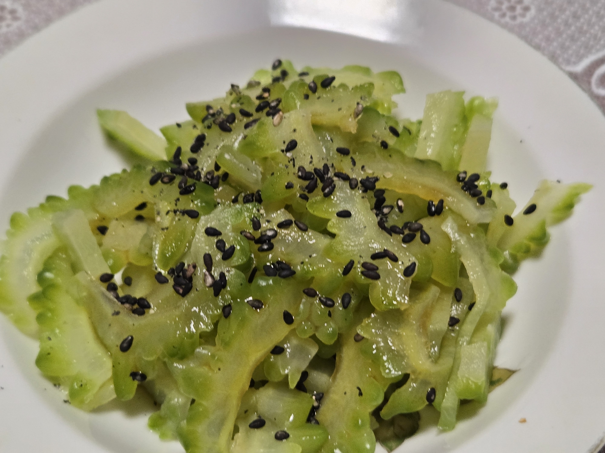 ゴーヤの黒ゴマおひたし