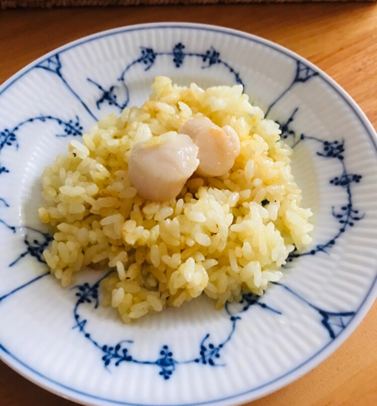 ホタテのカレーチャーハン