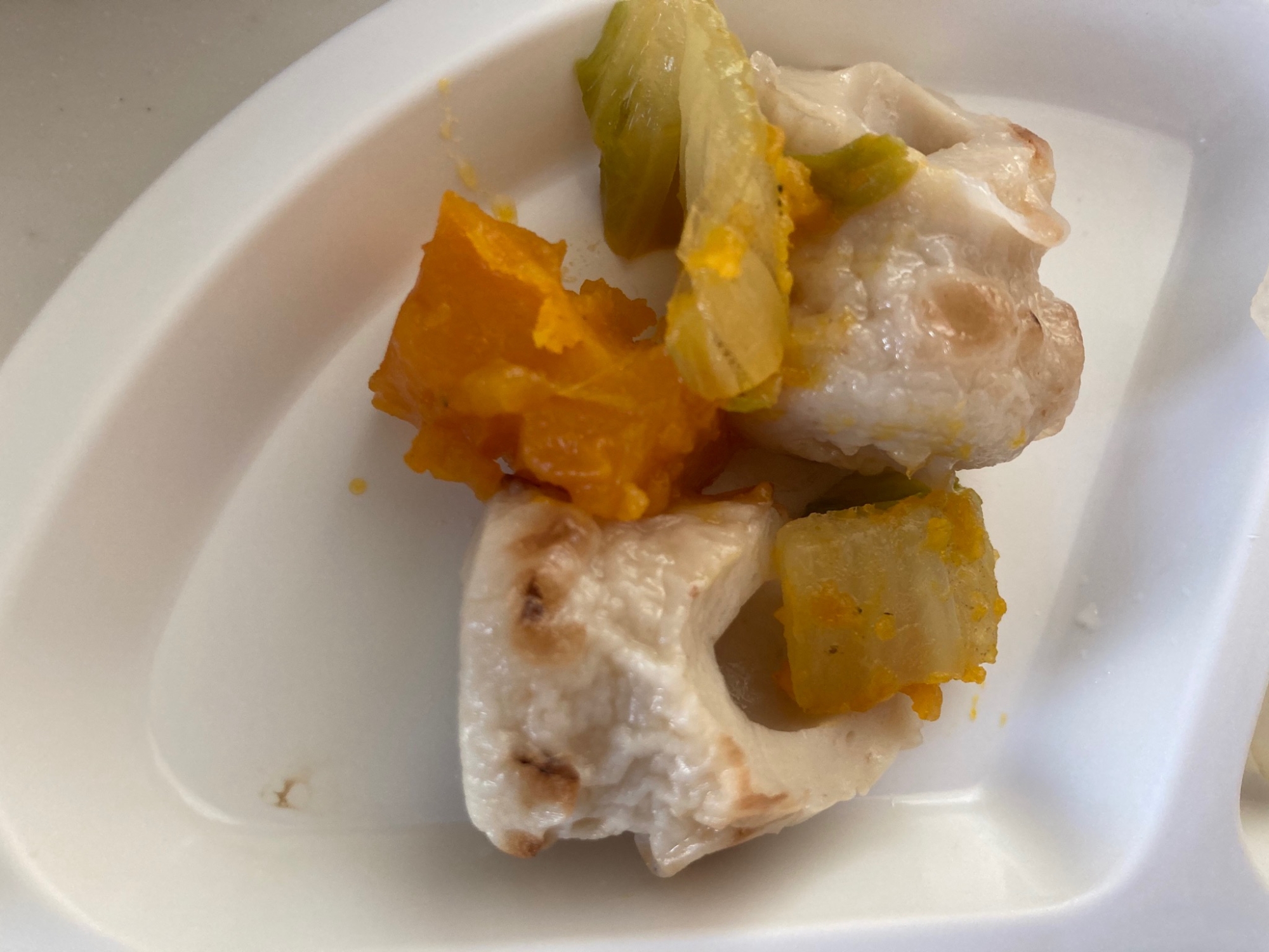 幼児食⁑ ちくわと白菜とかぼちゃの出汁煮