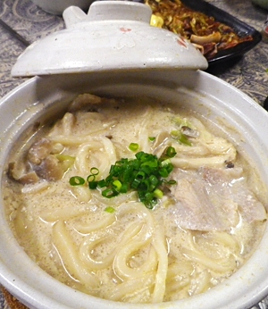 豆乳肉うどん鍋