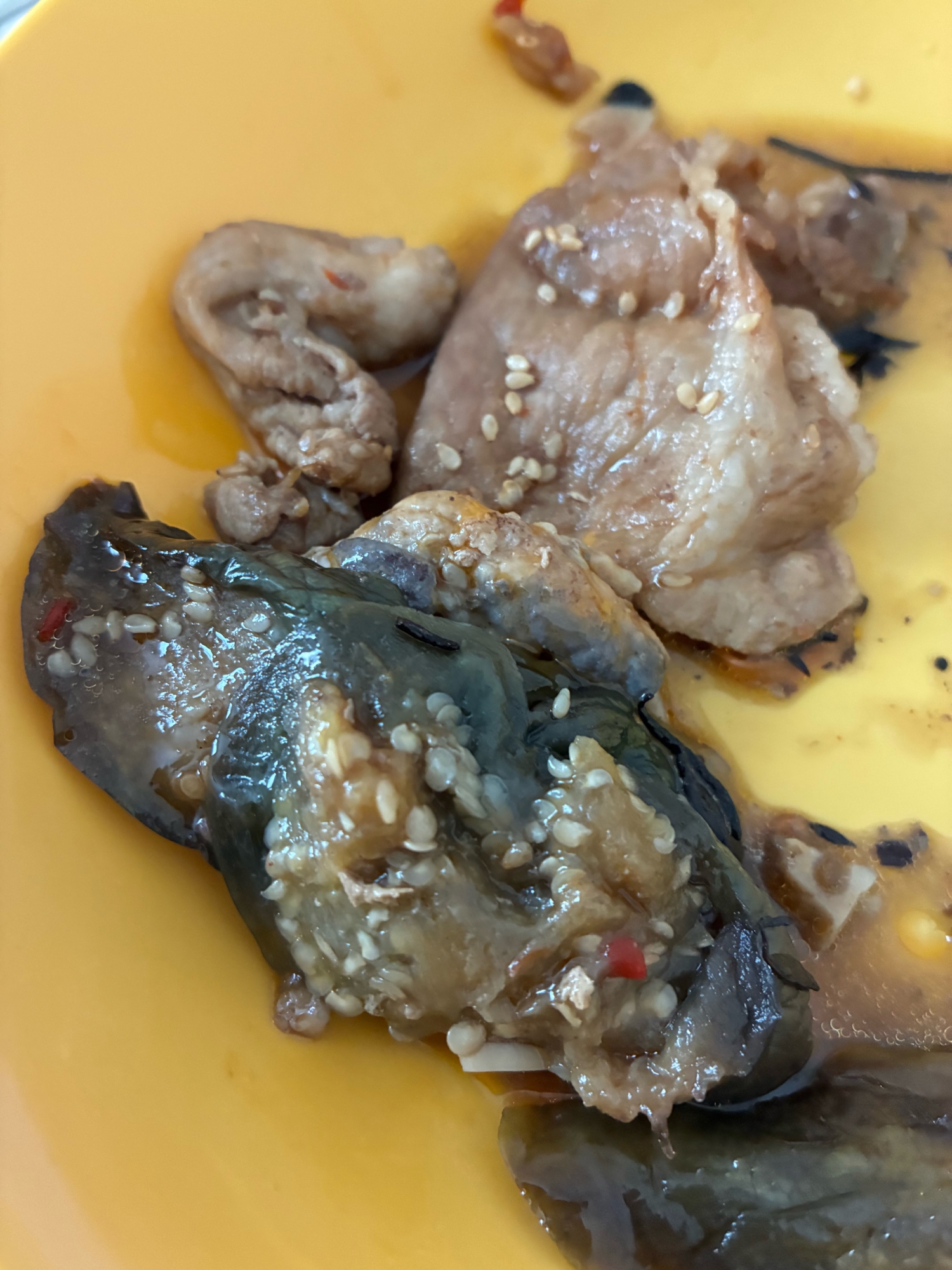 焼きなすとよだれ豚