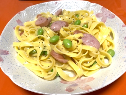 フライパン１つでOK♪♪ワンパン料理!!枝豆パスタ