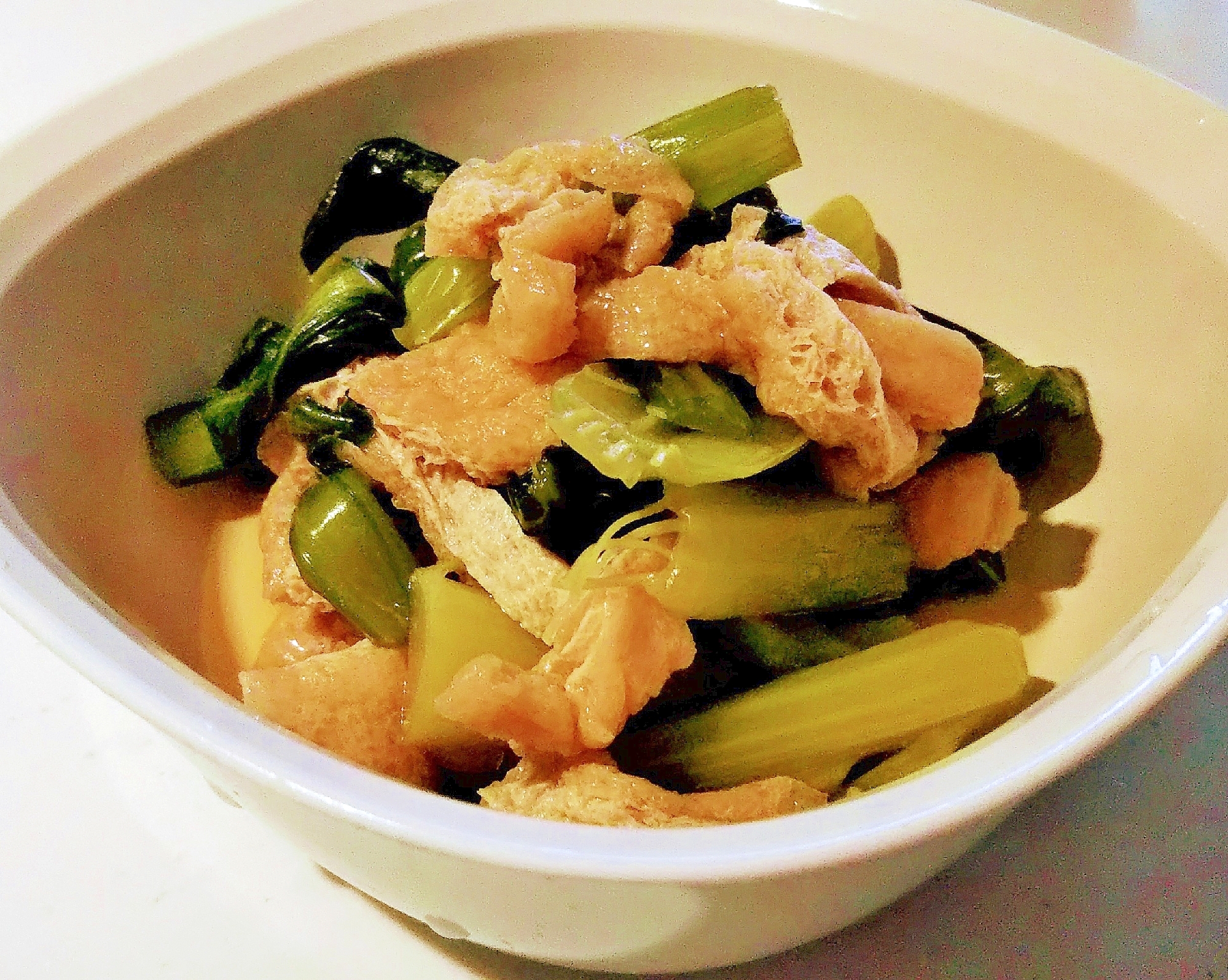 めんつゆで超簡単♪♡~*小松菜と油揚げの煮浸し*~