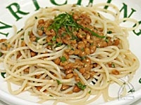 納豆のスパゲッティ