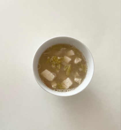 キャベツとタマネギの味噌汁