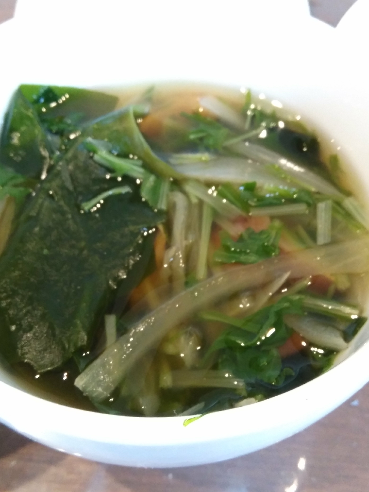 水菜と玉ねぎのスープ