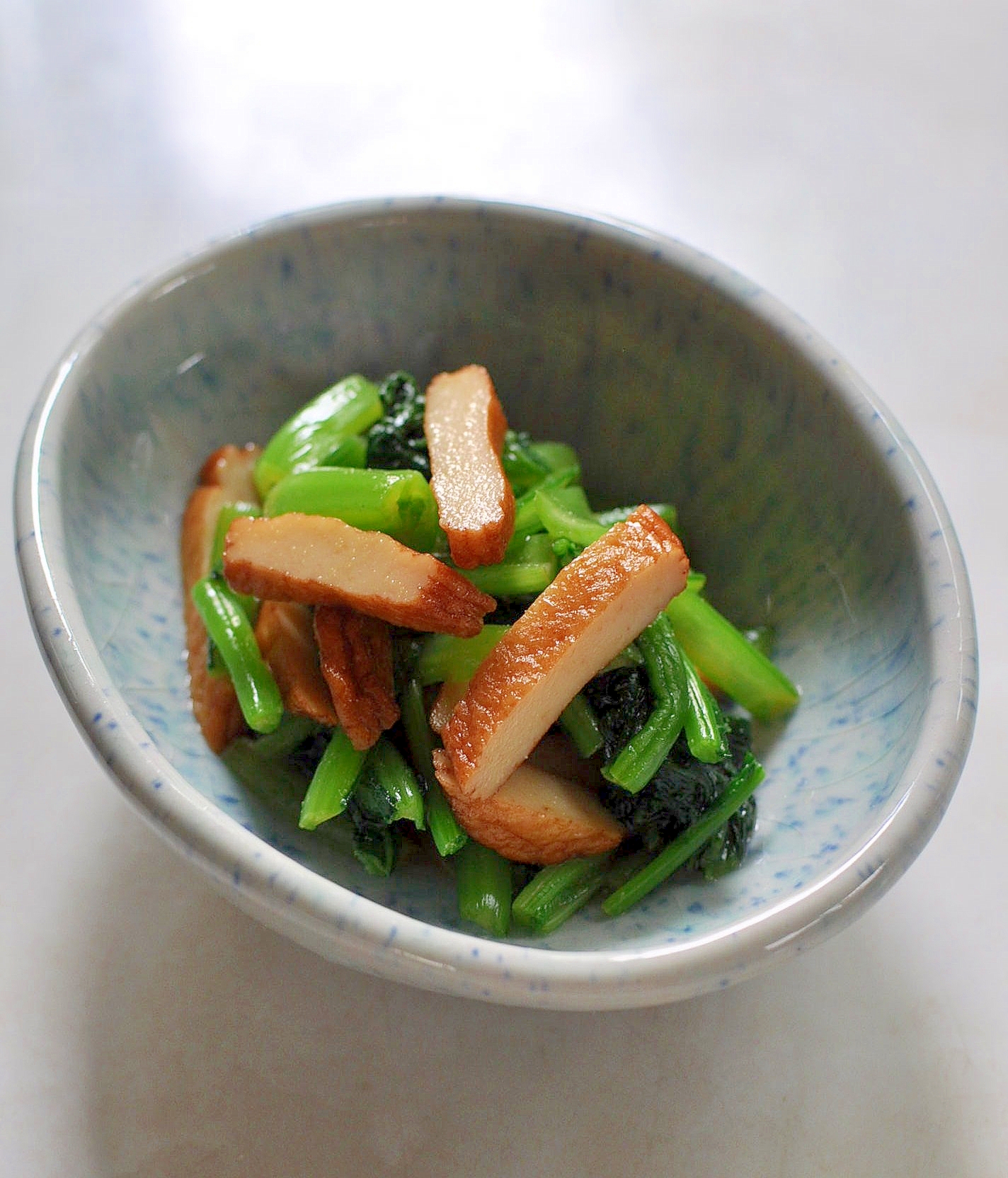 小松菜とさつま揚げのからし和え