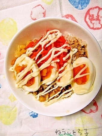 ご飯でお酒飲みたいな(お好み焼き風丼)