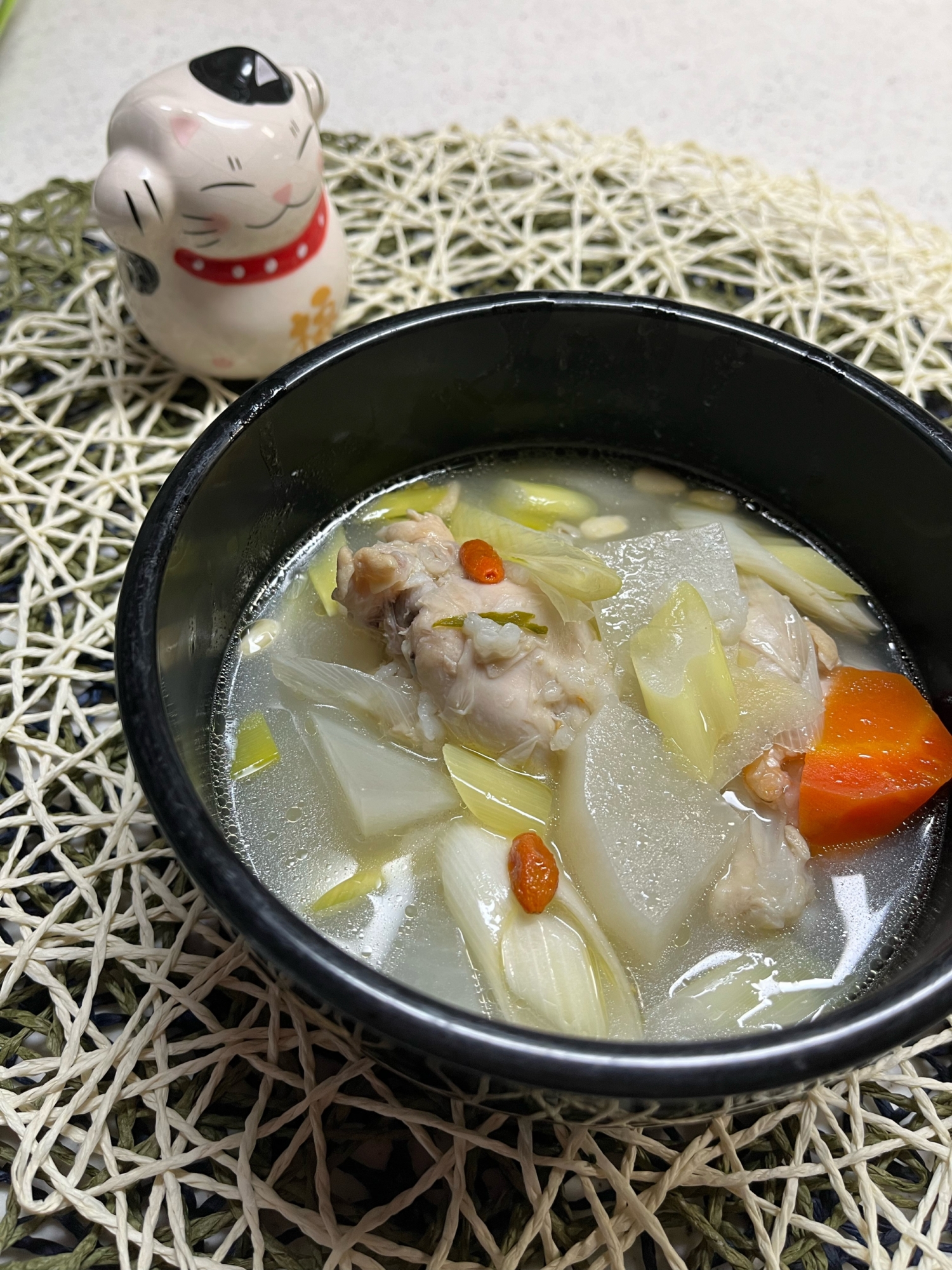 疲労回復♬手羽元と大根のサムゲタン風スープ
