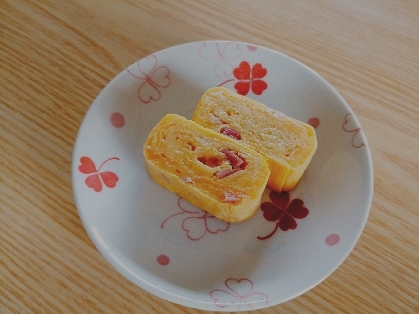 出汁いらず❤粉チーズとベーコンの卵焼き❤