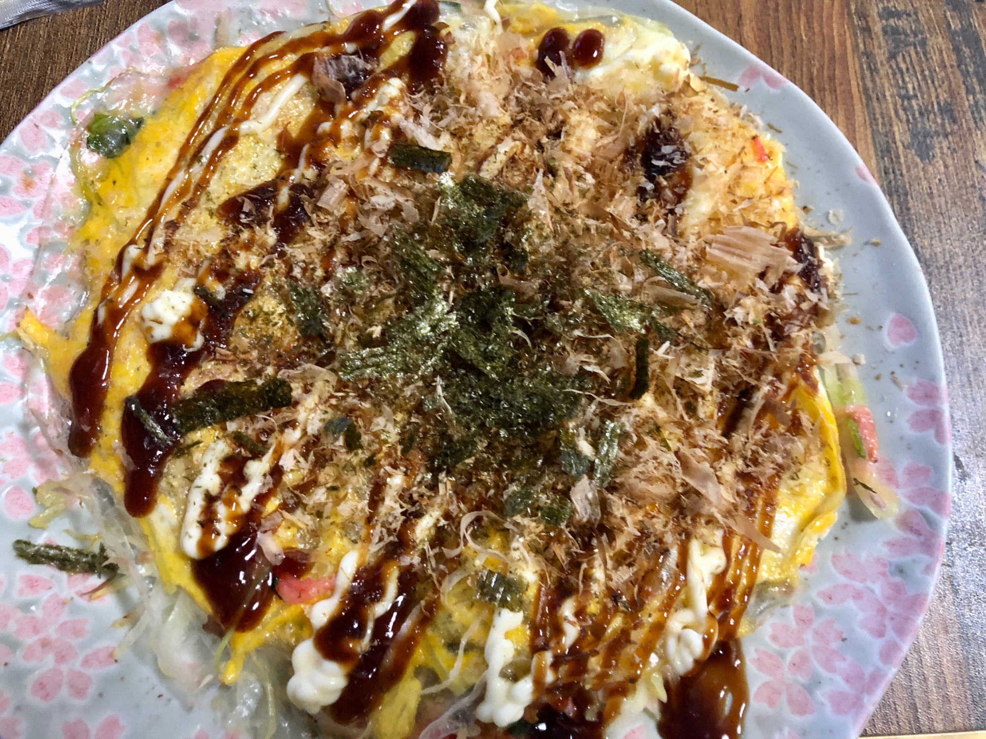 ライスペーパーレシピ♪桜エビのお好み焼き風