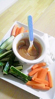 スティック野菜と酢味噌ディップ