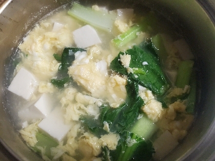 小松菜と卵スープ
