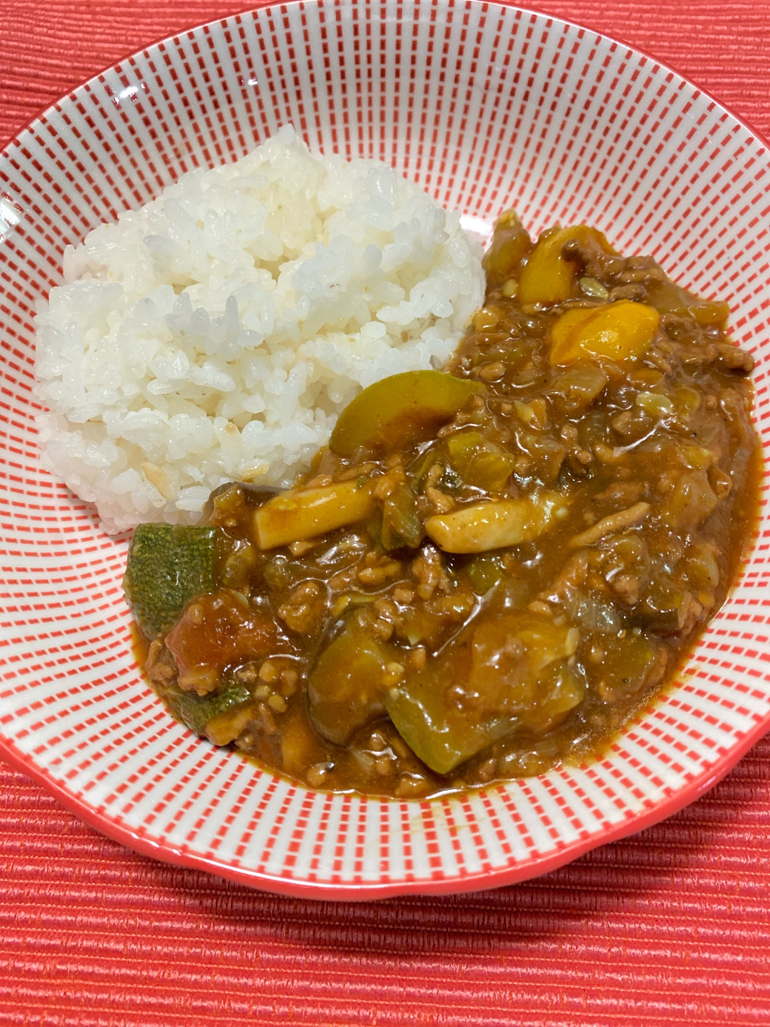 無水の夏野菜キーマカレー